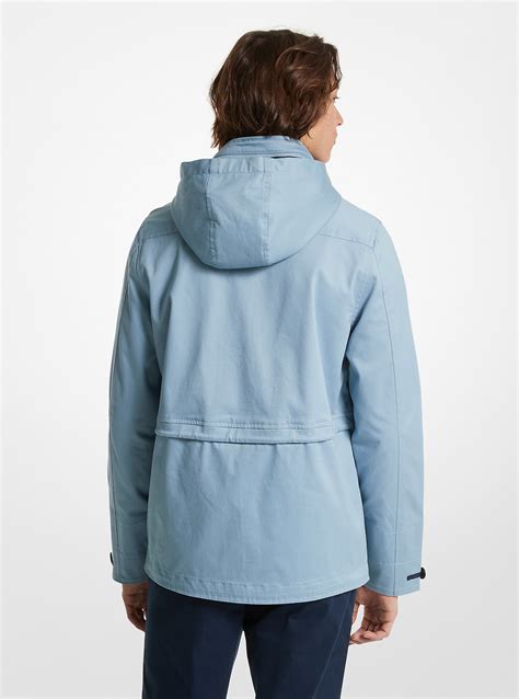 Stretch Cotton Hooded Field Jacket 